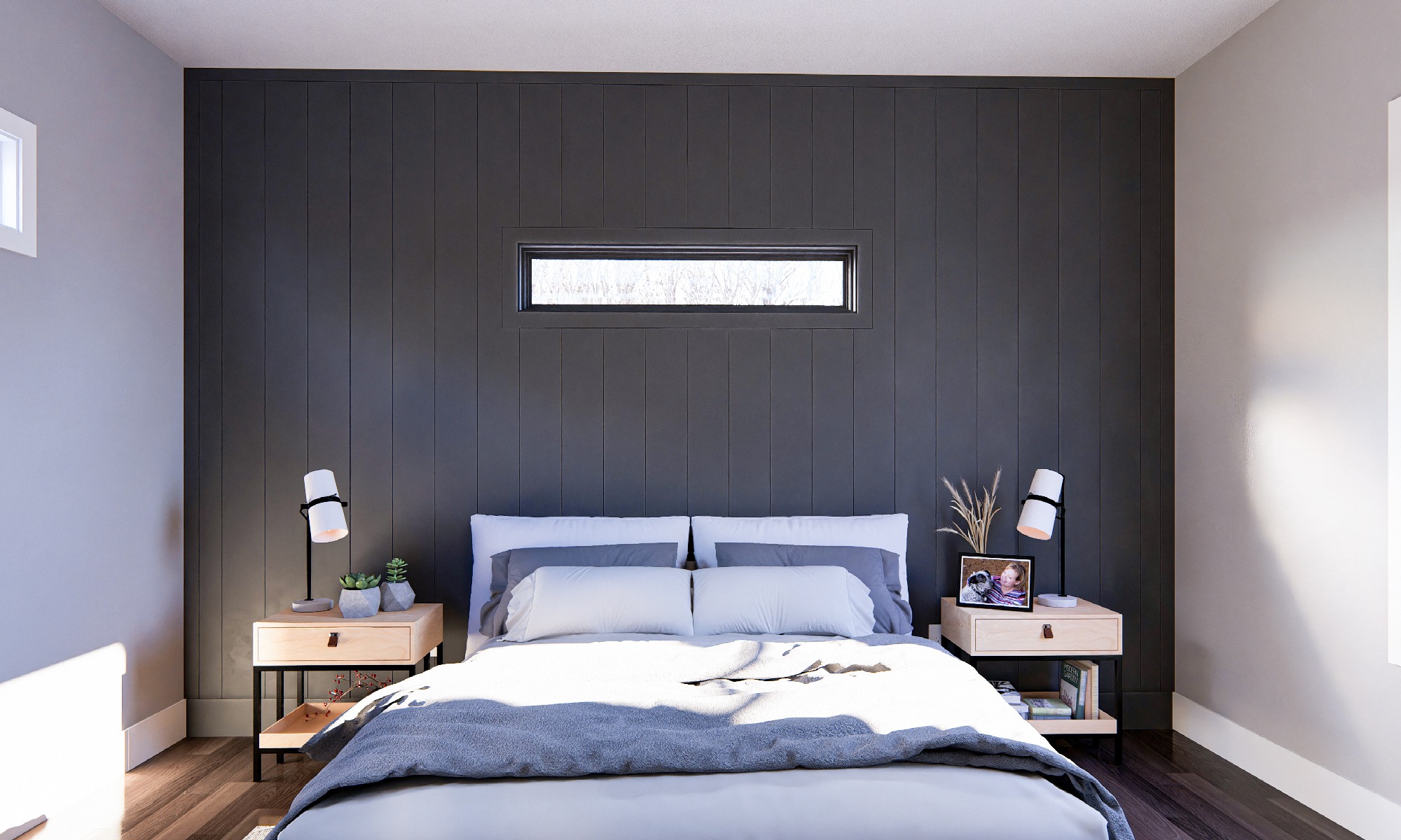Travis-B---Master-Bedroom---Vertical-Shiplab-Iron-Ore-20x12