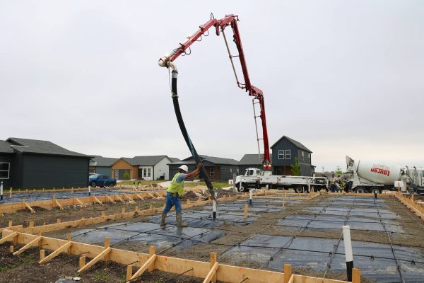 Foundations Being Poured